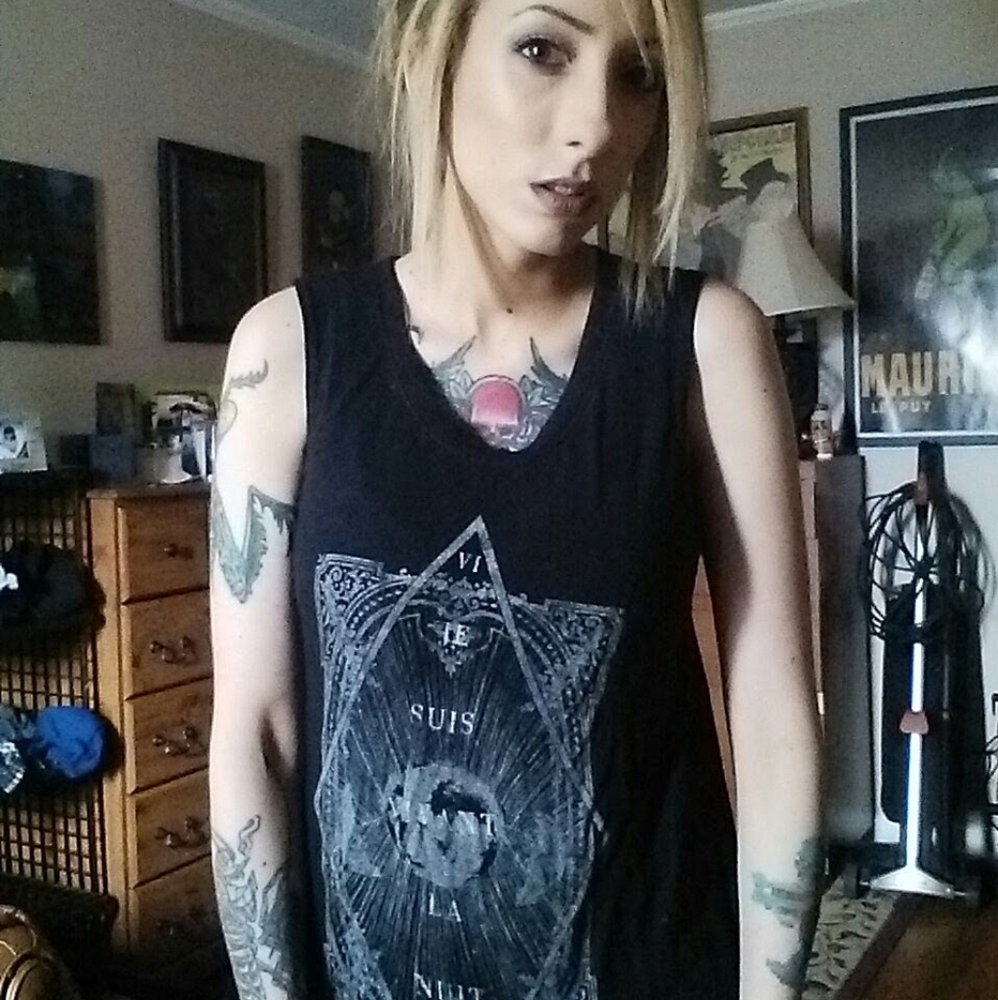 Black tank top